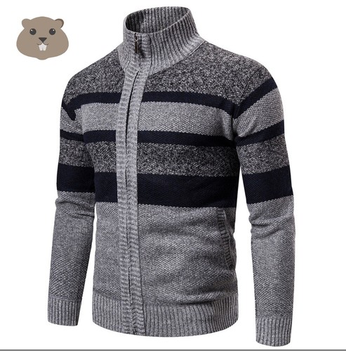 Winter men fleece cardigan - fleece,