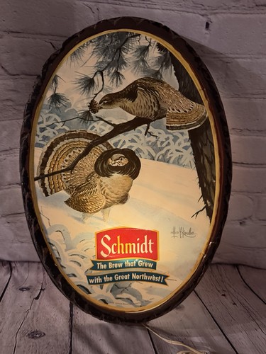 Vintage schmidt beer lighted - vintage,