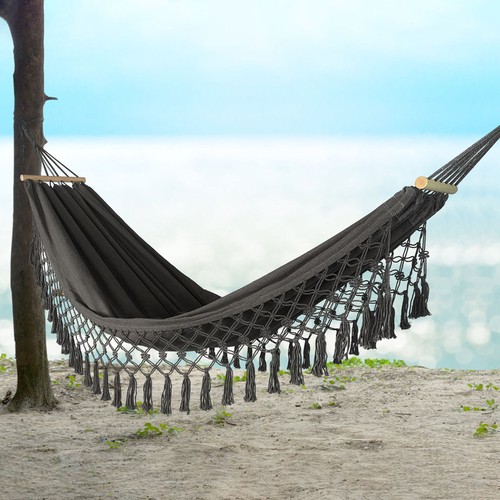Patio hammock with tassels - hammock,