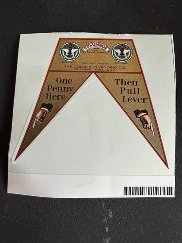 Columbus gold ribbon - gold, sticker