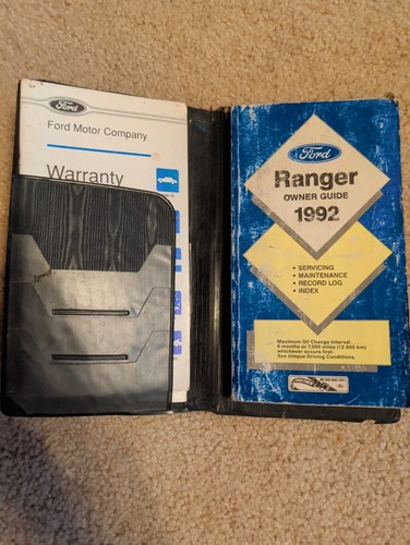 Owners manual 1992 ford ranger - owners,