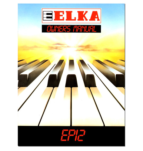 Elka ep12 owner - elka, manual