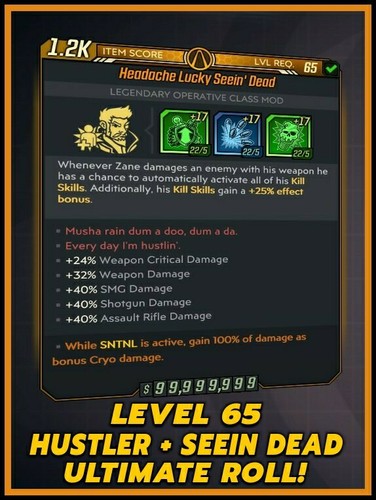 Borderlands modded hustler - hustler, +