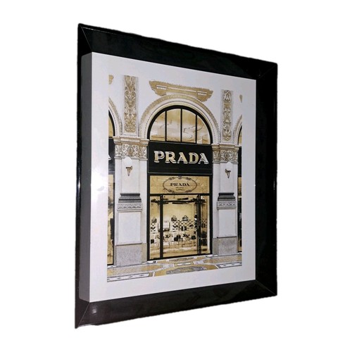 Prada designer gold storefront - designer,