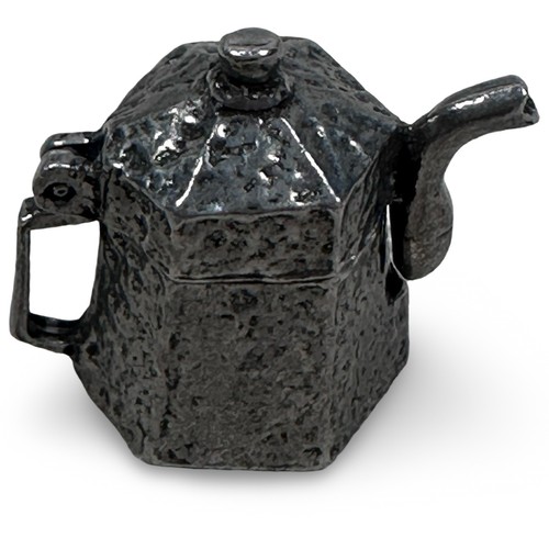 Vintage pewter hexagonal - vintage,