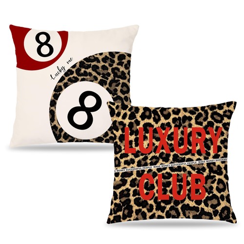 Trendy leopard lucky - leopard, pillow