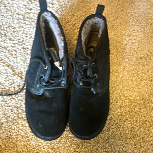 Ugg black suede shearling - ugg,
