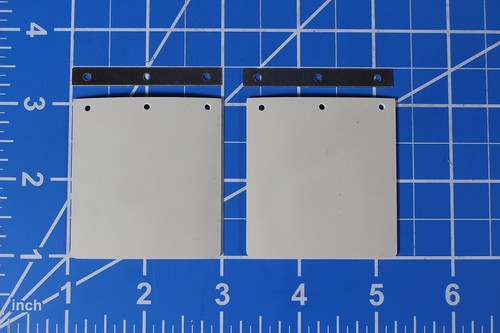 Rear pair white mud flaps - rear,