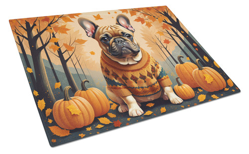 Fawn french bulldog fall glass - fawn,