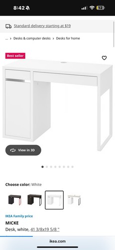 Ikea micke desk - micke, desk,