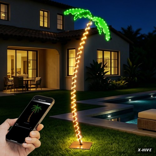 7ft lighted palm tree - lighted,