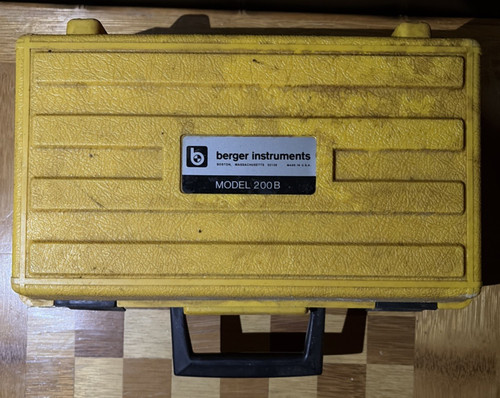 Berger instruments model 200b - model,