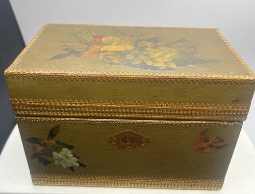 Vintage metal case floral - vintage,