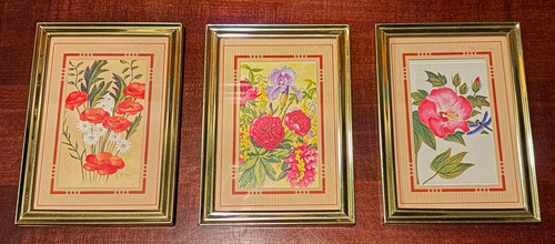 Vtg set framed - vtg, of