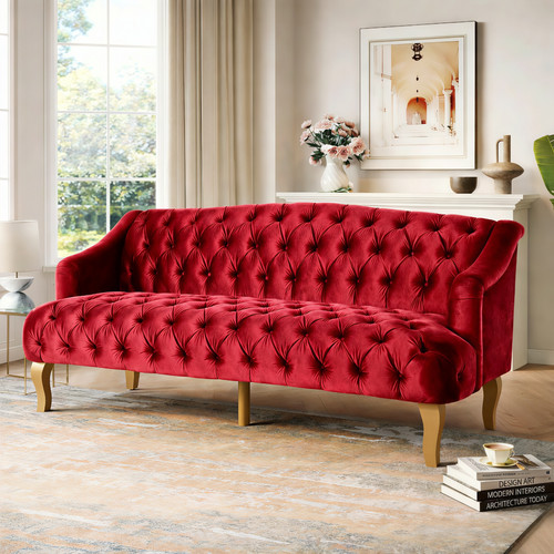 Seaters velvet sofa button - seaters,