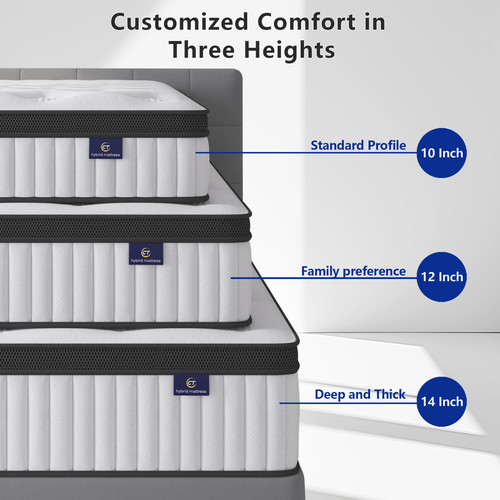 Queen mattress inch - 10, medium