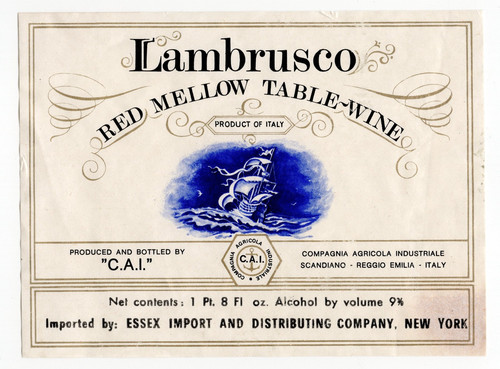 Vintage italian lambrusco - vintage,