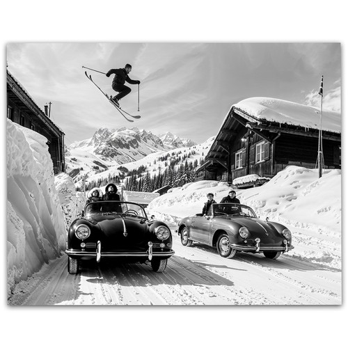 Vintage ski jump - vintage,
