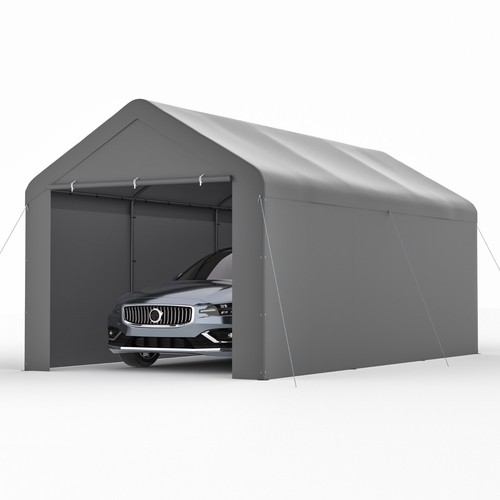 Outdoor grey carport x20 - grey, 10'x20'