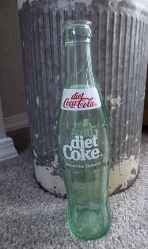 Old 1980 empty diet coca - diet,
