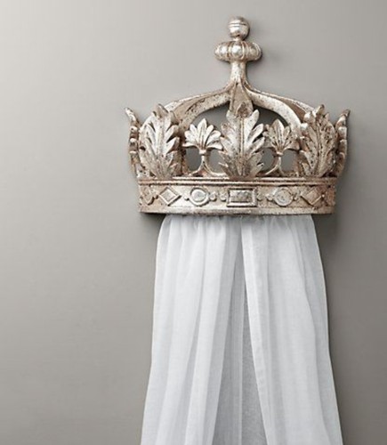 Royal gilt bed crown decor - bed,