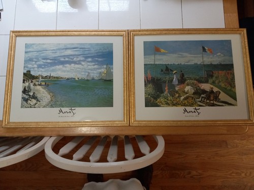 Vintage claude monet prints - vintage,