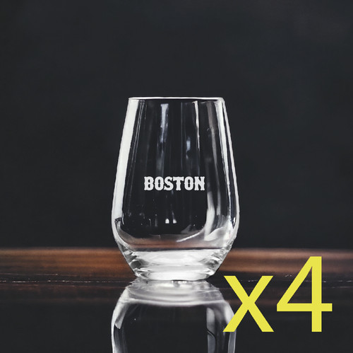 Boston stemless wine glasses - stemless,