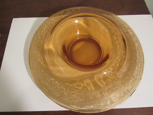 Vintage amber glass - amber, flared