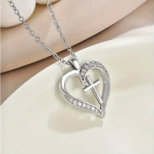 Crystal cross love - love, heart