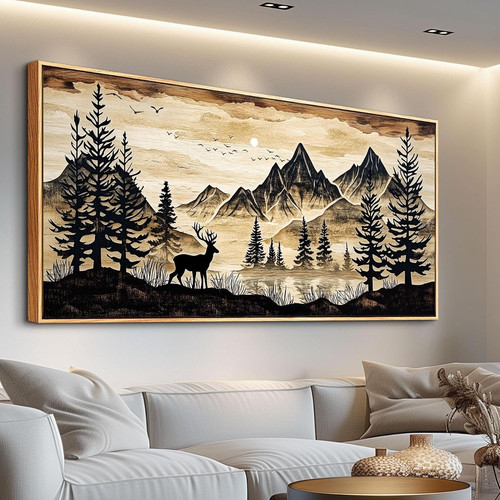 Large forest wall art for - forest,