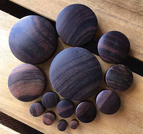 Pair brown sono wood - wood, plugs
