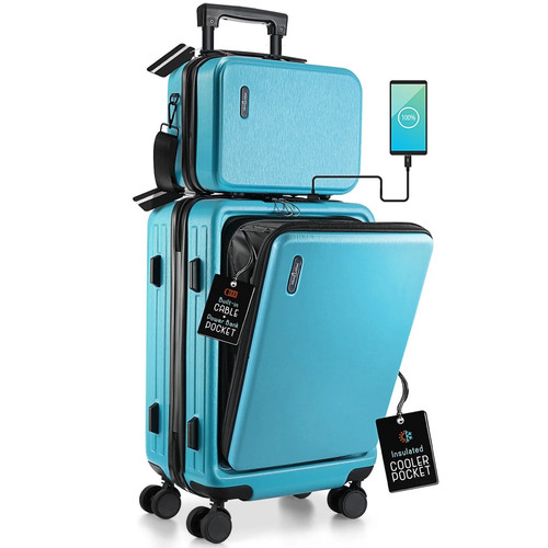 Teal expandable hardside - 22",