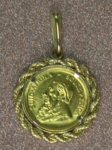22k yellow gold pendant - yellow, 5g