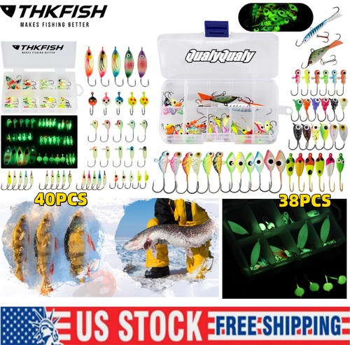 38pcs ice fishing lures - fishing,