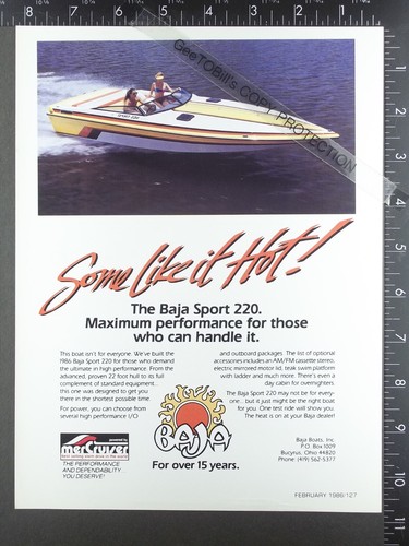 1986 advertisement for baja - 1986,