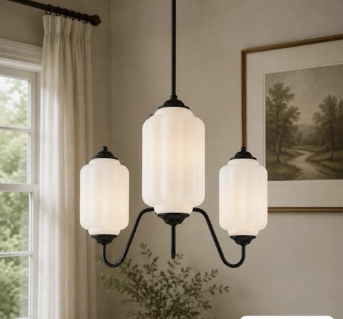 Vintage milk glass light - milk,