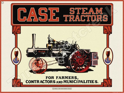 Case steam tractors - 9", x