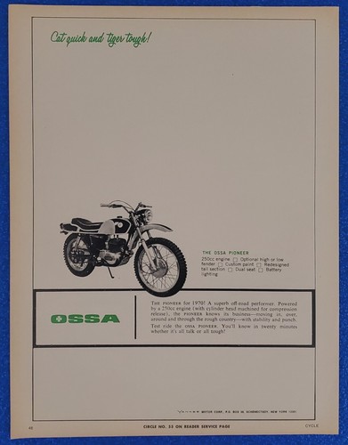 1970 ossa pioneer - ossa, motorcycle