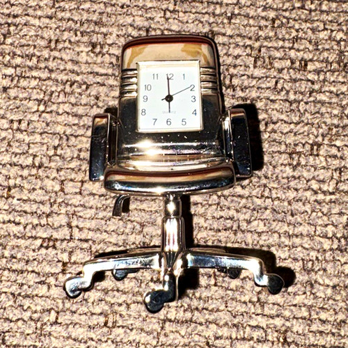 Silver metal mini office - metal,