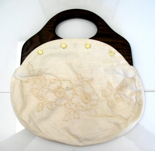Vintage embroidered fabric - embroidered,