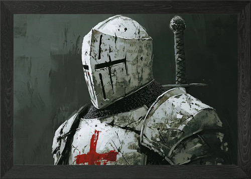 Crusader knight framed - knight,