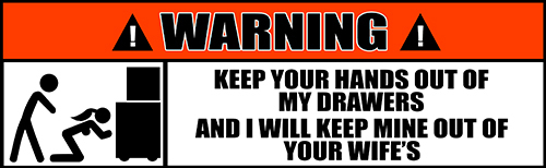 Warning stickers keep out - stickers,