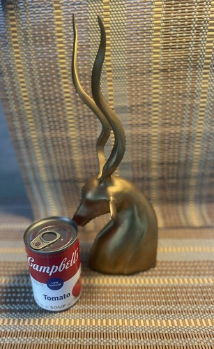Metal antelope gazelle statue - gazelle,