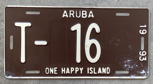 Low number 1993 aruba - low, license