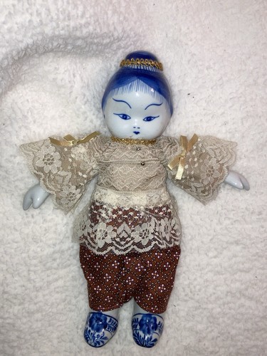 Vintage asian blue delft - asian,