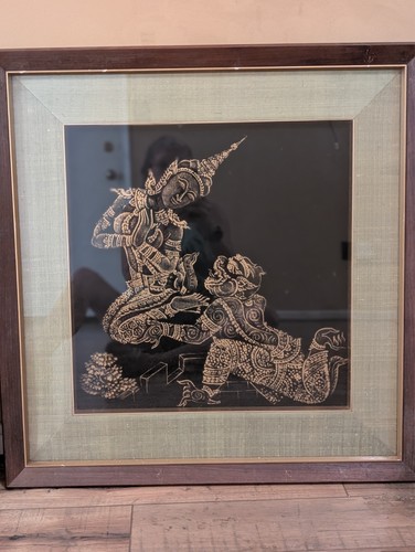 Vintage thai temple rubbings - temple,