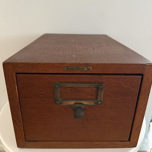 Vtg antique oak - oak, globe