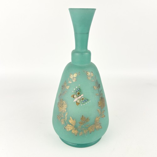 Antique green opaline glass - opaline,