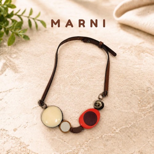 Marni vintage necklace leather - vintage,