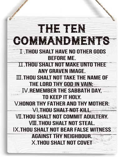 Inspirational ten commandments - ten,